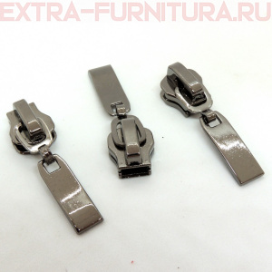 Бегунок декоративный автомат М8 черный никель (15-5) (уп.25шт)