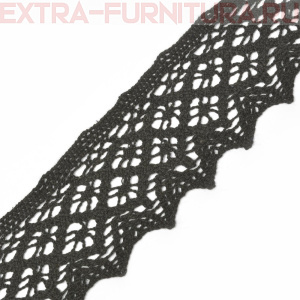 Тесьма вязаная арт.TBY-6368.03 шир.50мм, цв.03 черный, уп.10м