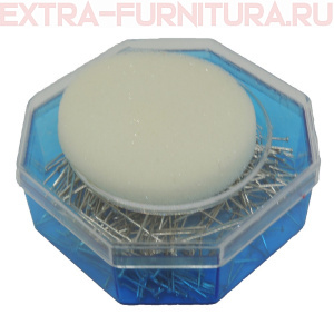 Булавки арт.OFP(0333-4004)0,65*34мм цв.никель в коробке с игольницей (уп.250шт)