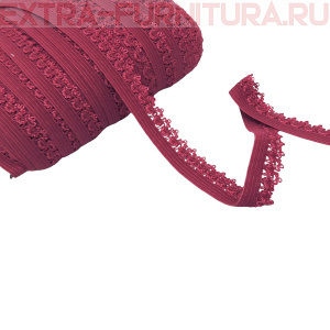 Резинка ажурная 12мм, арт.TBY-178 цв.бордовый (уп.100м)