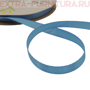 Лента атласная  6 мм  цв.149 голубой рул. 27,42м