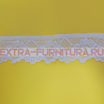 Кружево-стрейч TBY-L839 шир.35мм цв.молочный 02 уп.48м