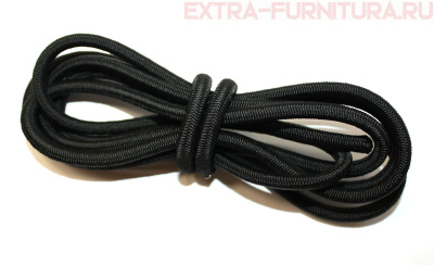 Резинка шляпная 1мм цв. черный (уп.100м)