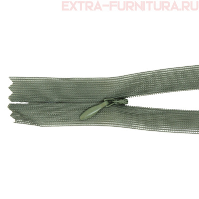 Молния потайная  № 3, 20 см, цв. 315 олива п/э пл.9,3 гр/м