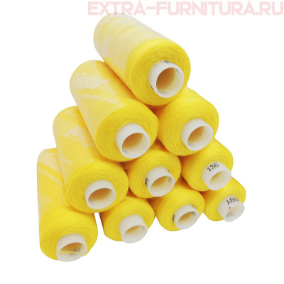 Нитки IDEAL бытовые 40/2 366м, цв.136 желтый (уп.10шт)