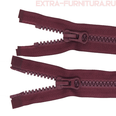 Молния Трактор Т8 2 замка 70см, цв.179 бордовый темный, LOGO