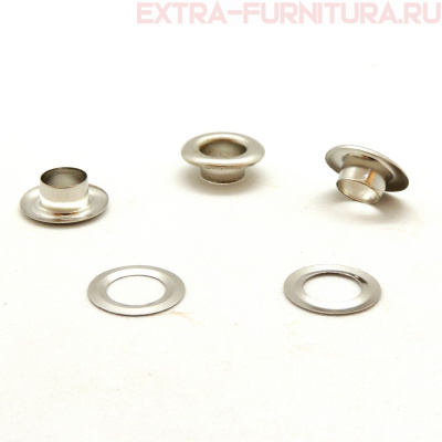 Люверсы 8 мм, (14,8*6,5 mm, h=6 mm.), никель (уп.1000шт) Сторм