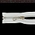 Молния спираль декор Т7 80см цв.белый/серебро