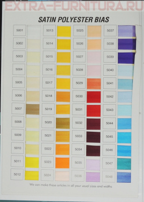 Карта цветов Euron №5 на косую бейку, кант