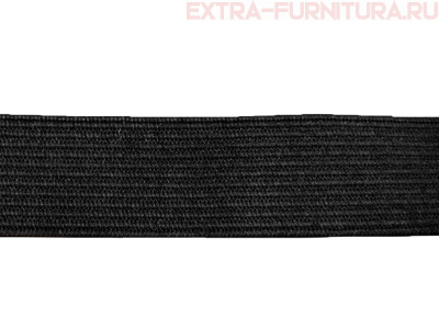 Резинка вязаная, 40мм (+/-2мм), цв.черный (уп.-50м*8 уп) Б