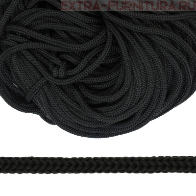 Шнур ПЭ 4 мм круглый с наполнителем цв.черный, В411 уп. 100 м