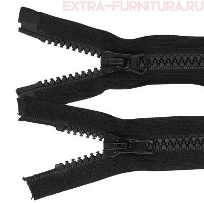 Молния Трактор Т8 2 замка, дл.65 см, цв.черный, усил. звено (кл.А)