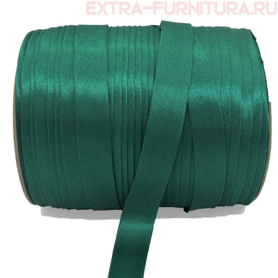Косая бейка 15мм 132м цв.257 изумруд А