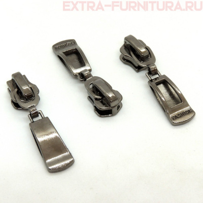 Бегунок декоративный автомат М5 черный никель №1 (уп.50шт)