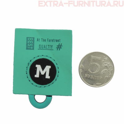 Нашивка "Под кожу" М цв.голубой