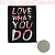 Нашивка Love what you do розовый